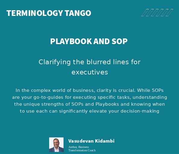 Playbook and SOP: “Clarifying the Blurred Lines for Executives