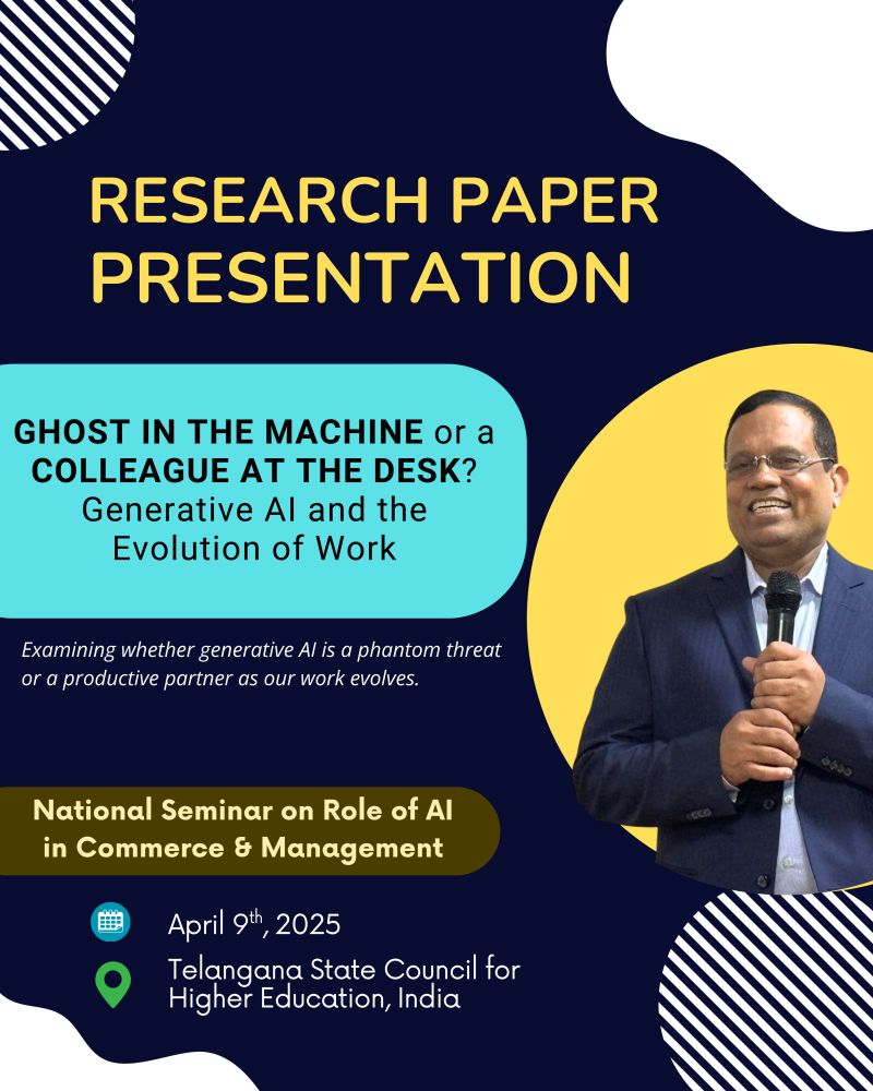 Presenting my First Research Paper at the National Seminar on the Role of AI in Commerce and Management