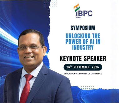 Delivering keynote at IBPC – Dubai Symposium – Unlocking the Power of AI in Industry